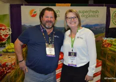 Paul Newstead and Cat Gipe-Stewart with Domex Superfresh Growers.